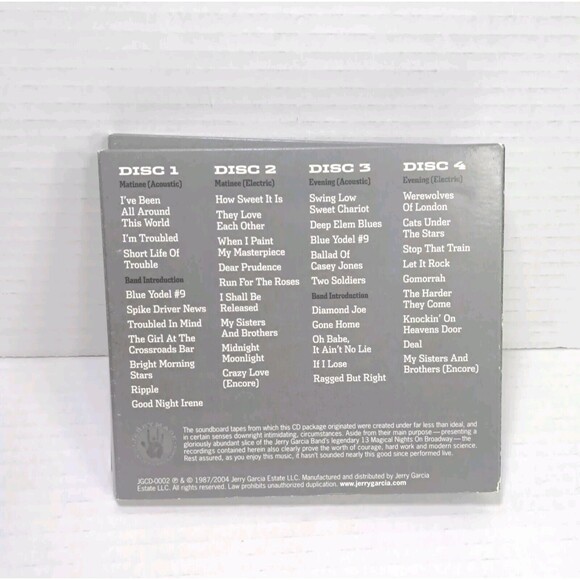 Pure Jerry Garcia Band Lunt Fontanne 10/31/1987 4 CD Set Live Concert Recording - Picture 2 of 4